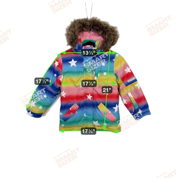 Kids BODEN Magical Rainbow Star Winter Hood Winter Snow Ski Coat Size 6-7 Years - Picture 10 of 12